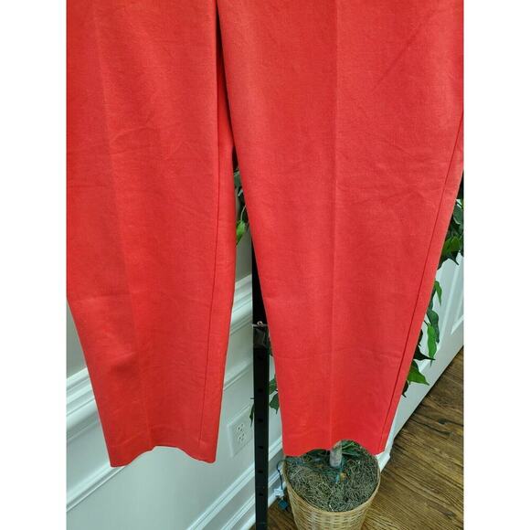 Charter Club Women Red Cotton & Rayon Mid Rise Slim Leg Crop Pant Size 12 Petite - Picture 5 of 12